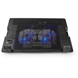 Nedis Notebook-Ständer, Anzahl Lüfter: 2 Stromversorgung über USB | Anzahl Winkel: 4 | 18 " | 1200 U/min | LED