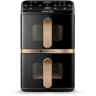 Philips 4000 Series Airfryer Stacked Dual Basket NA462/70 Dunkelgrau/Schwarz