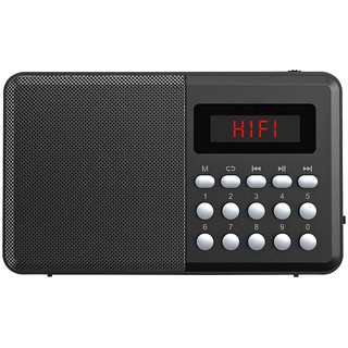 Auviso auvisio Kleines Radio: UKW-Taschenradio, Bluetooth, MP3-Player, Display, USB, microSD & Akku