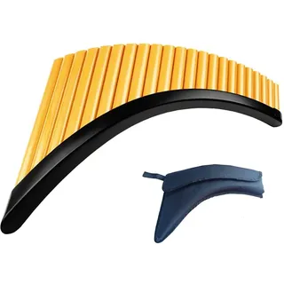 Panflöte 22 Pfeifen/Rohre Pan Pipe G-Key Musikinstrument ABS Kunststoff mit Tragetasche für Anfänger und Schüler,Right hand