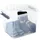 Q-Line Aufbewahrungsbox 50 x 40 x 38 cm 3-tlg. transparent/grau
