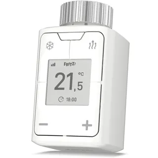 Fritz! Intelligenter Thermostat AVM DECT 302 für effizientes Heizen und optimalen Komfort in deinem Smart Home, funktioniert mit den gängigsten Heizkörpern und Einer Fritz!Box mit integrierter