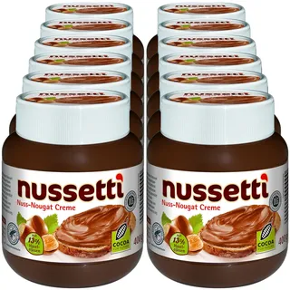 Nussetti Nuss-Nougat Creme 400 g, 12er Pack