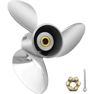 Vevor Unisex – Erwachsene Außenbordpropeller Außenborder Propeller, Silber, Klein