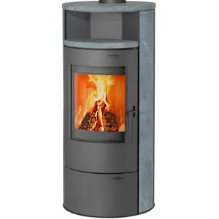 THERMIA Kaminofen München, Naturstein, 7 kW, Dauerbrand, Automatik grau