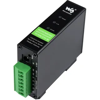 Waveshare RS232/485/422 to RJ45 Ethernet Module, TCP/IP to Serial, with POE Function, Bi-Directional Transparent Transmission, Suitable for Data Acquisition, Intelligent Instrument Monitoring, etc