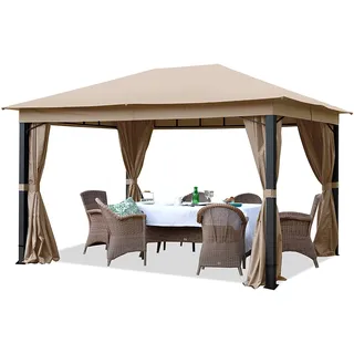 3 x 4 m inkl. Seitenteile cappuccino 300047