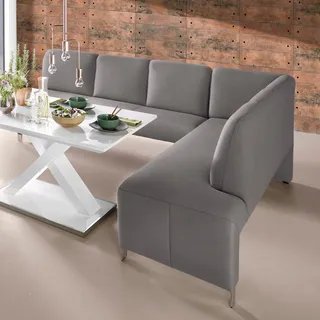 exxpo - sofa fashion Intenso 197 x 91 x 264 cm Struktur langer Schenkel links grau