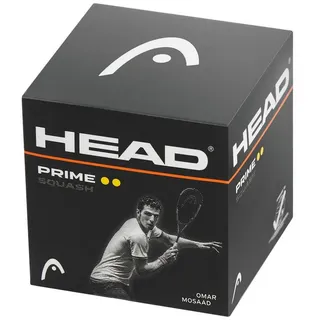 Head Squashball Prime (2 gelbe Punkte, Speed sehr langsam) schwarz - 1 Ball