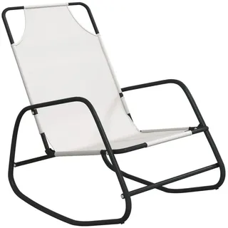vidaXL Schaukelliege Creme Stahl und Textilene