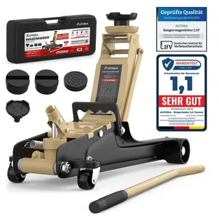 Wagenheber 2.5T hydraulisch & flach - Beige