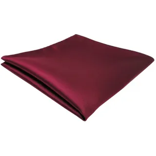 TigerTie Designer Einstecktuch in rot bordeaux einfarbig unicolor gemustert - Einstecktuchgröße: ca. Länge 30 cm, Breite 30 cm