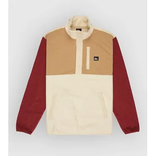 QUIKSILVER No Destination Block", Half-Zip Fleece Pullover bone, Gr. XL,