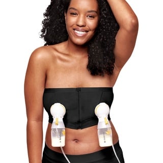 Medela Hands-free Abpump-Bustier von Medela | Abpump-BH für bequemes Abpumpen mit dem Material Adaptive Stretch für eine perfekte Passform Schwarz M