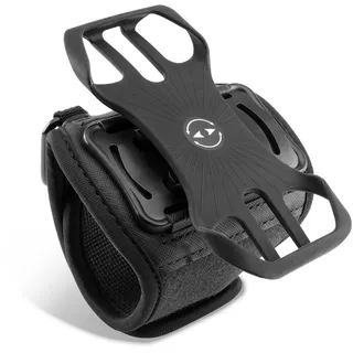 subtel Handy Sportarmband: Smartphone Armtasche f. Sport Joggen Laufen - Fach f. Schlüssel, Geld - Atmungsaktives Klettverschluss Band - Armband Hülle Handyhalterung Arm Oberarm Tasche Laufarmband