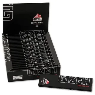 GIZEH BLACK King Size Slim - 25 Heftchen a 33 Blättchen - Zellulose