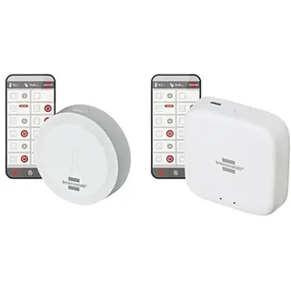 Brennenstuhl Connect Zigbee Temperatur- und Feuchtigkeitssensor TFS CZ 01 (Benachrichtigung aufs Handy, Smart Home, intelligente Szenen, kostenlose App) & Zigbee Gateway GWY CZ 01