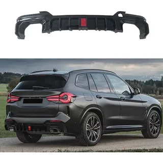 PRMTYUP Auto Heck Diffusor für BMW X3 G01 G08 Lci 2022-2023, Auto Heckstoßstange Spoiler Heckspoiler Kohlefaser Stoßstange Schützen Abdeckung Zubehör