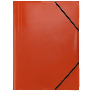 Sammelmappe/ Eckspanner für A4, aus Kunststoff rot