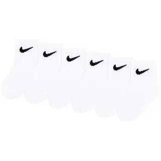 Nike Sportswear Socken NHN SWOOSH 6PK INFANT ANKLE SO (6-Paar) für Babys, 6er-Set, weiches, elastisches Material, elastischer Bund weiß 86-92