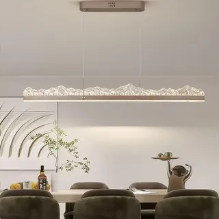 DDYY 100cm dimmbar LED Pendelleuchte esszimmer Moderne Esstischlampe hängelampe esstisch Lineare design hängeleuchte mit Fernbedienung 36W Esszimmer lampe hängend Höhenverstellbar Büro Küche leuchte