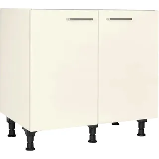 Nobilia Spülenunterschrank Touch, Magnolie, Metall, einzeln stellbar, 90x87x56 cm, Blauer Engel, Pefc, Goldenes M, Made in Germany, DGM-Klimapakt, Zusatzausstattung erhältlich, Küchen, Küchenmöbel, Küchenschränke, Küchenunterschränke