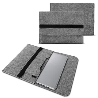 NAUC Laptoptasche kompatibel für Lenovo ThinkPad P14s 14 Zoll Schutzhülle Notebook Sleeve Filz Laptop Tasche, Farben:Grau