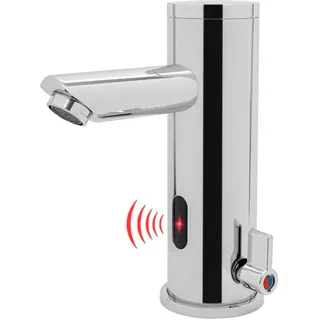 Infrarot Wasserhahn Bad mit Sensor Automatisch Badarmatur Berührungsloser Waschtischarmatur für Badarmatur Armatur Waschbecken, Heiß- und Kaltwasserhahn