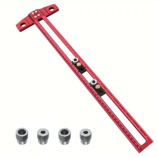 HOHOVYVY Anreißlineal,T-Typ Holzbearbeitung Anreißlineal 300/500MM Aluminium 90 Grad Anschlaglineal Messwerkzeug(500MM)