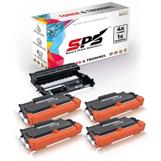 4X TN2010 Toner Schwarz + 1x DR2200 Trommel kompatibel für Brother FAX 2840C Brother DR2200 Brother TN2010 FAX 2840 FAX 2840C FAX 2845 FAX 2940