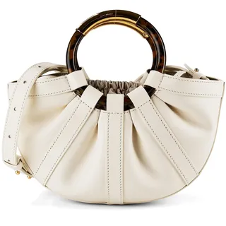 Coccinelle Shell Handtasche Leder 29 cm weiss