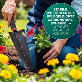 EASYmaxx Schaufel mit Wurzelsäge - müheloses Graben, Durchtrennen und Bepflanzen
