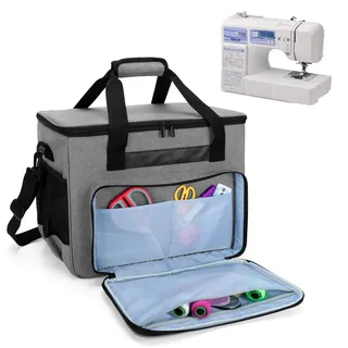 Teamoy Nähmaschinentasche, Reisetasche für Nähmaschine, Grau