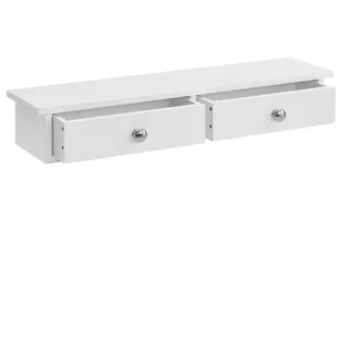 [en.casa] Wandregal Geeste 60 x 15 x 10 cm Weiß
