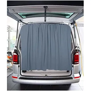 BREMER SITZBEZÜGE Heckklappe Flügeltür Kofferraumabdeckung Sonnenschutz Gardinen Vorhang kompatibel mit VW T3 T4 Multivan Transporter Caravelle in Grau