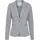BL Damen Blazer Kurzblazer Jacke Ein-Knopf-Blazer mit Stretch und Reverskragen Größe XS Farbe Grey Melange 10020