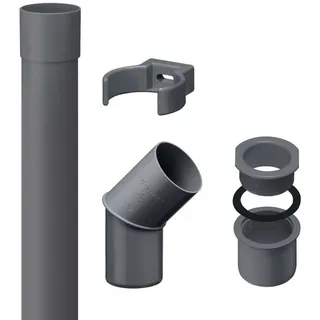 Inefa Fallrohr Set 2m DN 50 Anthrazit