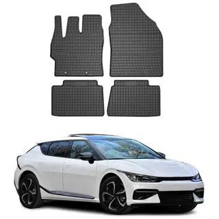 Omac Fußmatten für Kia EV6 2021-2026 Gummi 4tlg Schwarz | Automatten, Gummimatten, Allwetter, Antirutsch, fahrzeugspezifisches Produkt, wasserdicht
