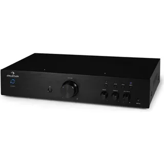 Auna Verstärker, HiFi Stereo Mini Verstärker, HiFi-Verstärker mit Bass & Treble Regler, 1 Kanal Audio-Verstärker, Stereo-Verstärker Lautsprech... - Schwarz