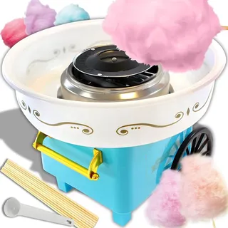 Zuckerwattemaschine Set – 500W Automat, Retro-Design, inkl. 10 Zuckerwatte-Stäbchen & Messlöffel, für Zuhause & Kinderpartys, süße Leckereie...