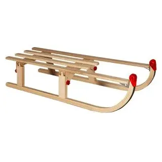 larix-mobila Holz-Faltschlitten klappbar 110 cm mit Zugseil