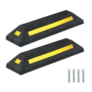 Relaxdays Radstopper gelb / schwarz 53 x 14,5 x 8,5 cm