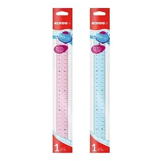 Kores® Lineal 30,0 cm, pink, blau