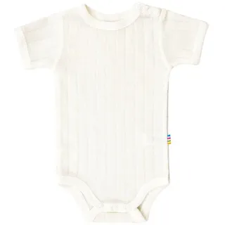 Joha Baby Mädchen Jungen Kurzarmbody Merinowolle/Seide, Größe:86/92, Farbe:Off White - 86-92