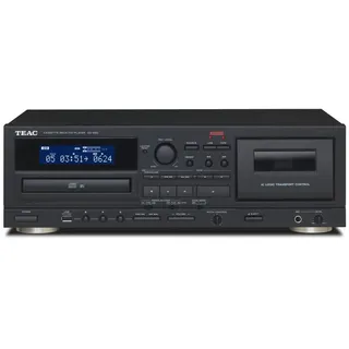 Teac AD-850(B) CD und Kassetten Player (Tapedeck, CD Musik-Spieler, mit Aufnahmefunktion für USB-Speicher, Karaoke-Funktion, Mikrofoneingang, CD-R/RW und MP3-Wiedergabe), Schwarz