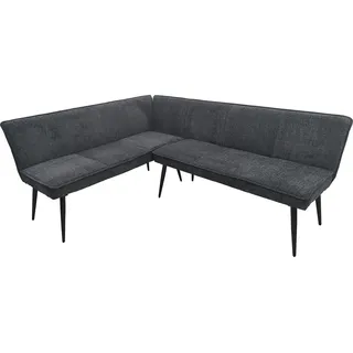 Hti-Living Eckbank 154 x 195 cm Anthrazit Mesilla kurzer Schenkel links