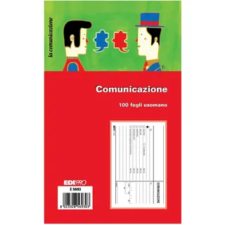 Edipro E5693 Kommunikationsblock, 100 Blatt, für die Verwendung mit der Hand F.To 14,8 x 22