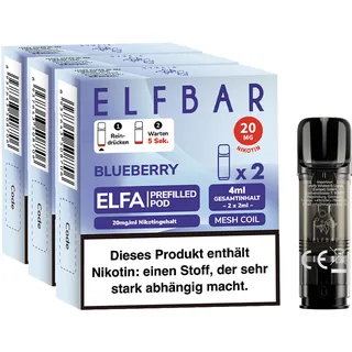 Elf Bar ELFA Prefilled Pod x 2 - Blueberry 2.0% , 3er Pack