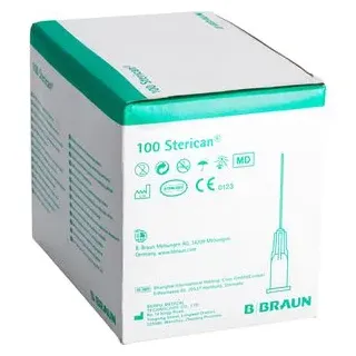 B. Braun B.Braun Sterican® Dentalkan.Luer 0,5X40 100 Stück, 25G x 1,5" Zoll, orange, sterile Injektionskanüle