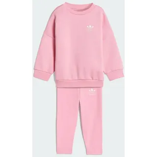 adidas Girls' Monogram Crew/Leggings Set Infant, Pink, - 104